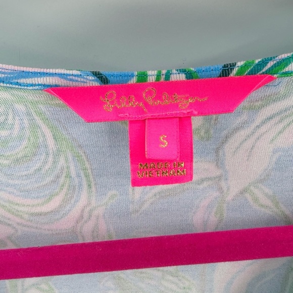 Lilly Pulitzer Brantley Midi Wrap Dress Cumulus Blue Chick Magnet Small - Picture 3 of 5